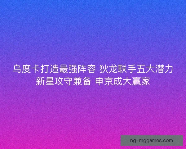 乌度卡打造最强阵容 狄龙联手五大潜力新星攻守兼备 申京成大赢家